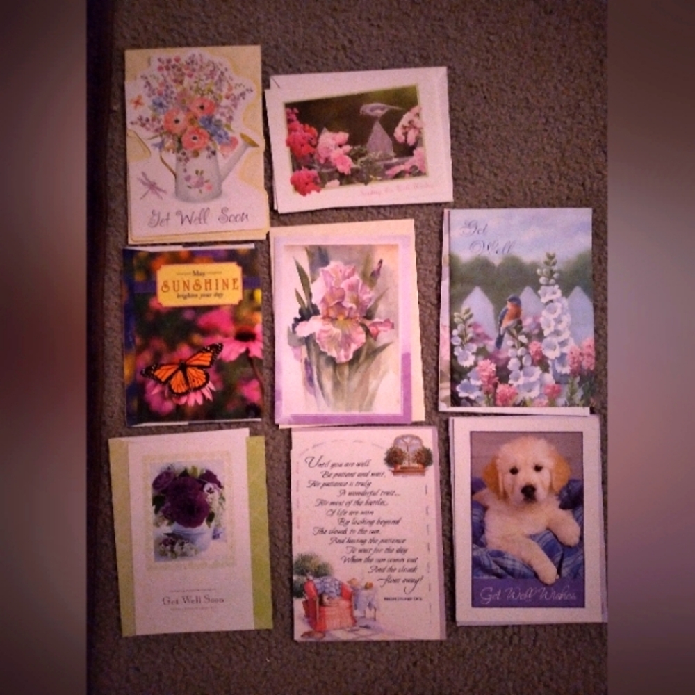 Lot of (8) get well cards